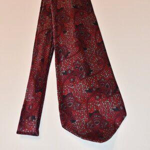 Vintage Stefano Ricci Italy Luxury Burgundy Patterned Neck Tie Mens